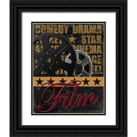 Film Black Ornate Wood Framed Art Print with Double Matting by Williams, Todd