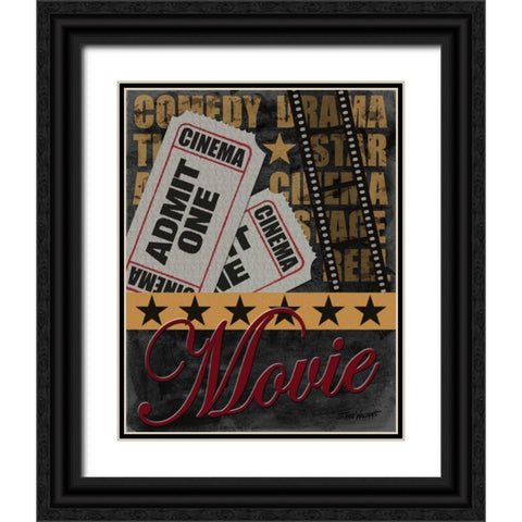 Movie Black Ornate Wood Framed Art Print with Double Matting by Williams, Todd