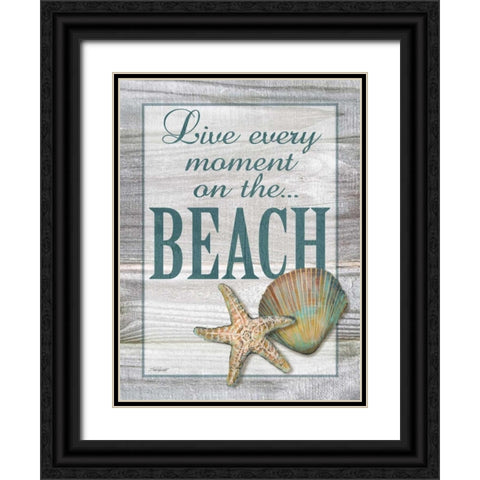 Live Every Moment Black Ornate Wood Framed Art Print with Double Matting by Williams, Todd