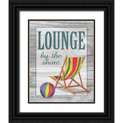 Lounge by the Shore Black Ornate Wood Framed Art Print with Double Matting by Williams, Todd