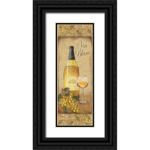 Vin Blanc Black Ornate Wood Framed Art Print with Double Matting by Williams, Todd