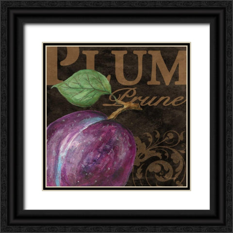 French Fruit Plum Black Ornate Wood Framed Art Print with Double Matting by Williams, Todd