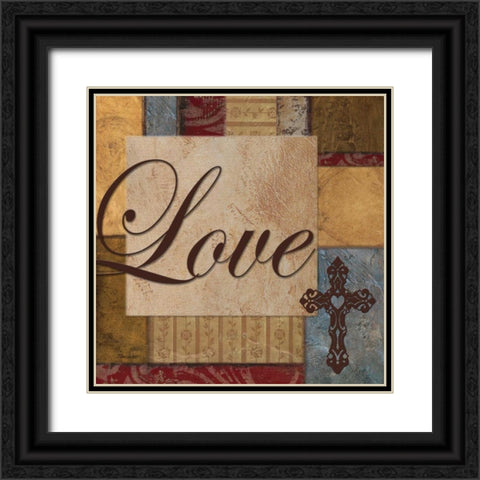 Love Black Ornate Wood Framed Art Print with Double Matting by Williams, Todd