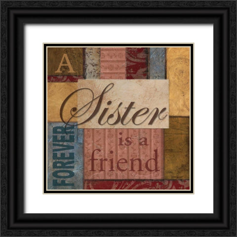 Sister Black Ornate Wood Framed Art Print with Double Matting by Williams, Todd