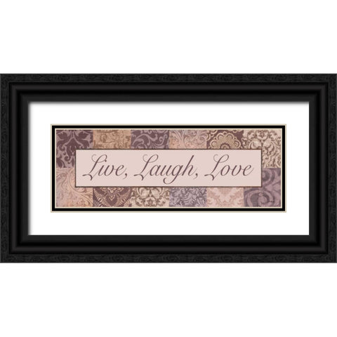 Live - Laugh - Love Black Ornate Wood Framed Art Print with Double Matting by Williams, Todd