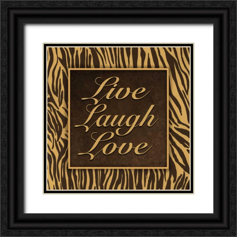 Live - Laugh - Love II Black Ornate Wood Framed Art Print with Double Matting by Williams, Todd