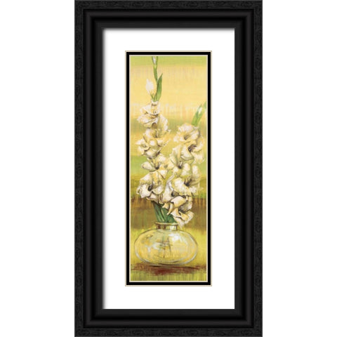 Gladiolas Black Ornate Wood Framed Art Print with Double Matting by Werbelow, Selina