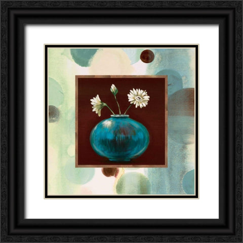 Daisies I Black Ornate Wood Framed Art Print with Double Matting by Werbelow, Selina