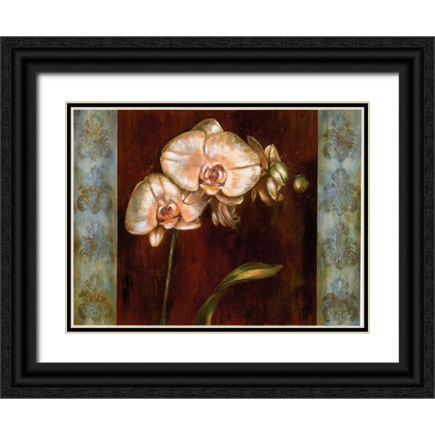 Greige I Black Ornate Wood Framed Art Print with Double Matting by Werbelow, Selina