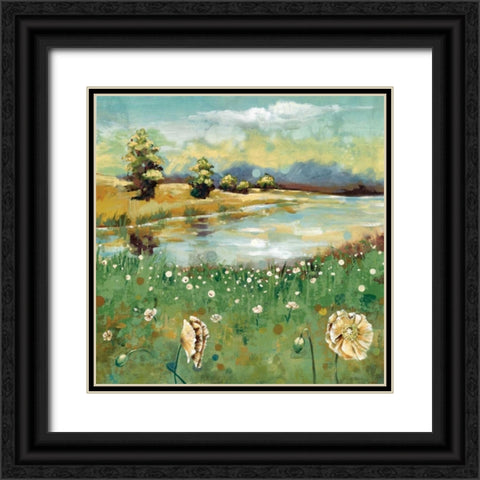 Beach Glass II Black Ornate Wood Framed Art Print with Double Matting by Werbelow, Selina