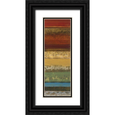 Serrate I Black Ornate Wood Framed Art Print with Double Matting by Werbelow, Selina