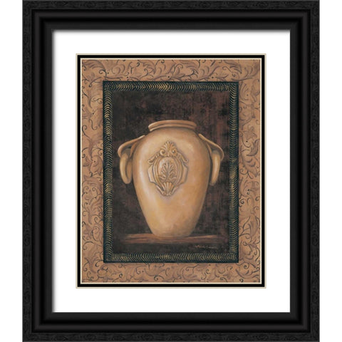 Ancient Pottery I Black Ornate Wood Framed Art Print with Double Matting by Wacaster, Linda