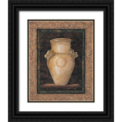 Ancient Pottery II Black Ornate Wood Framed Art Print with Double Matting by Wacaster, Linda