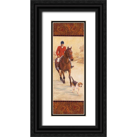 On the Hunt I Black Ornate Wood Framed Art Print with Double Matting by Wacaster, Linda