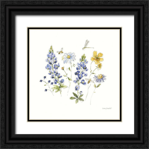 Lovely Blues III Black Ornate Wood Framed Art Print with Double Matting by Audit, Lisa