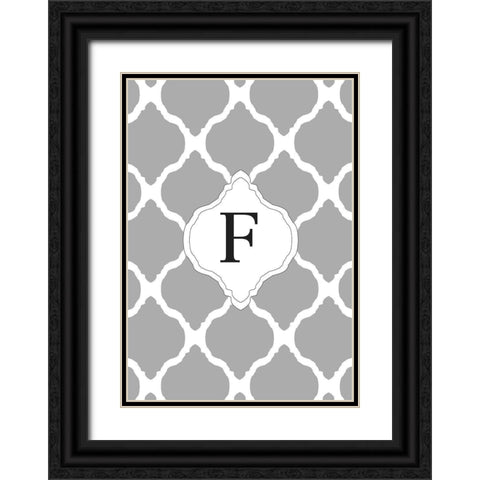 F Black Ornate Wood Framed Art Print with Double Matting by Art Licensing Studio