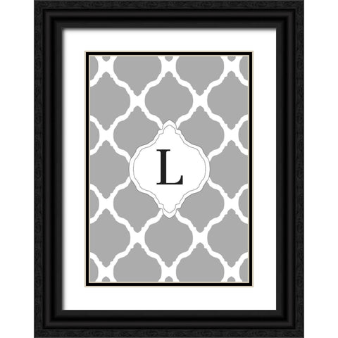 L Black Ornate Wood Framed Art Print with Double Matting by Art Licensing Studio
