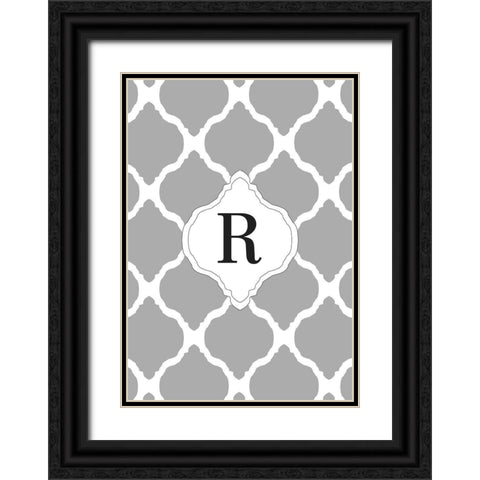 R Black Ornate Wood Framed Art Print with Double Matting by Art Licensing Studio