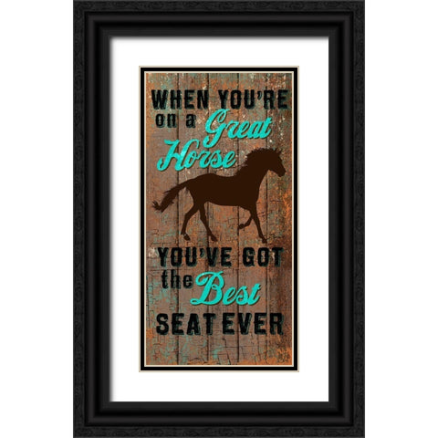 Best Horse Black Ornate Wood Framed Art Print with Double Matting by Art Licensing Studio