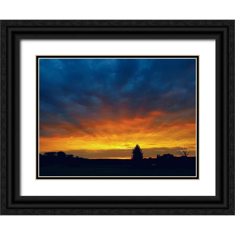 Sunset Black Ornate Wood Framed Art Print with Double Matting by Heine, Ben