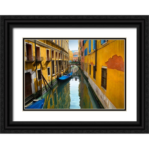 When Water Meets Color Black Ornate Wood Framed Art Print with Double Matting by Heine, Ben