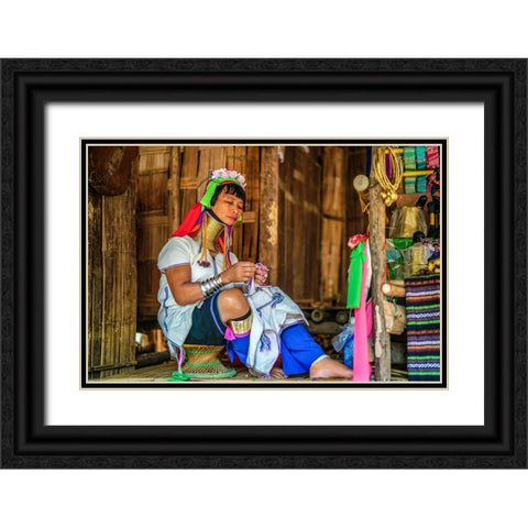 Thailand - 5 Black Ornate Wood Framed Art Print with Double Matting by Heine, Ben