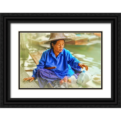 Thailand - 113 Black Ornate Wood Framed Art Print with Double Matting by Heine, Ben
