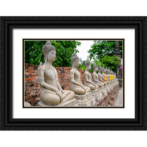 Thailand - 142 Black Ornate Wood Framed Art Print with Double Matting by Heine, Ben