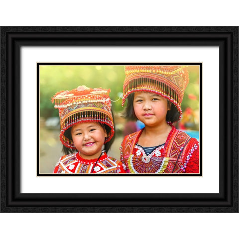 Thailand - 195_2 Black Ornate Wood Framed Art Print with Double Matting by Heine, Ben