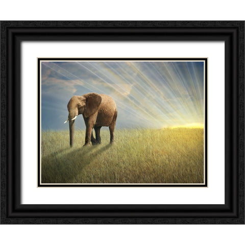 Walk With the Light Black Ornate Wood Framed Art Print with Double Matting by Heine, Ben