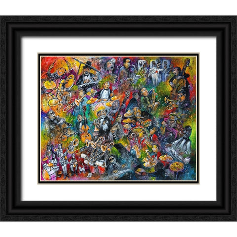 Legends of Blues Black Ornate Wood Framed Art Print with Double Matting by Bell, Bill