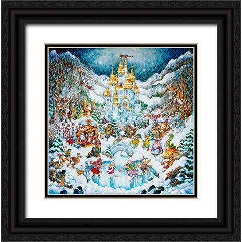 Winter Wonderland Black Ornate Wood Framed Art Print with Double Matting by Bell, Bill