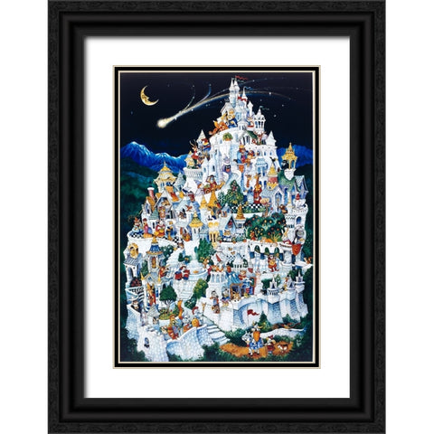 Animal Castle Black Ornate Wood Framed Art Print with Double Matting by Bell, Bill