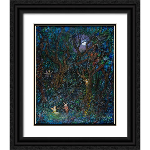Midsummer Nights Dream Black Ornate Wood Framed Art Print with Double Matting by Bell, Bill