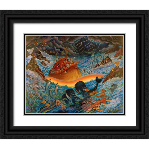 2 Black Ornate Wood Framed Art Print with Double Matting by Bell, Bill