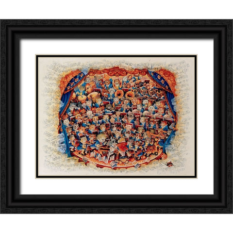 Beethoven Black Ornate Wood Framed Art Print with Double Matting by Bell, Bill