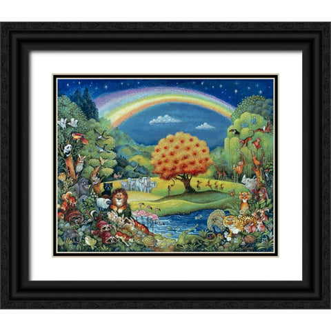 Eden Black Ornate Wood Framed Art Print with Double Matting by Bell, Bill