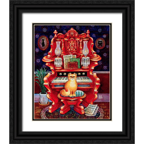 Malcomn Black Ornate Wood Framed Art Print with Double Matting by Bell, Bill