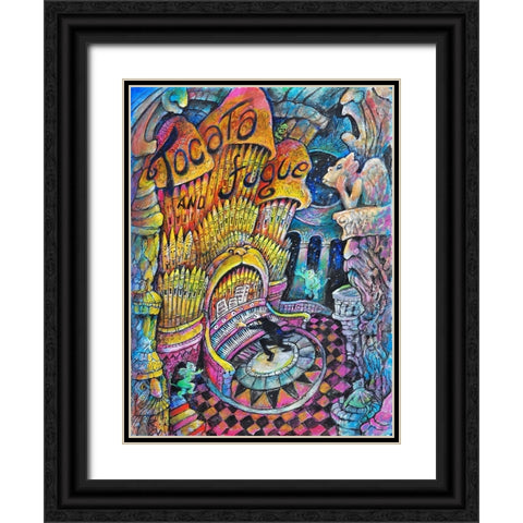 Tocatat and Fugue Black Ornate Wood Framed Art Print with Double Matting by Bell, Bill