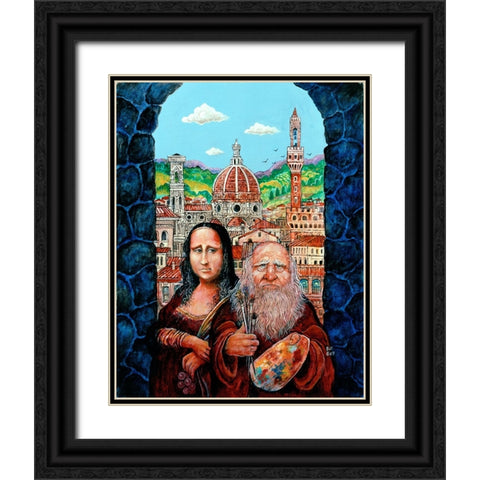 Italian Gothic Black Ornate Wood Framed Art Print with Double Matting by Bell, Bill
