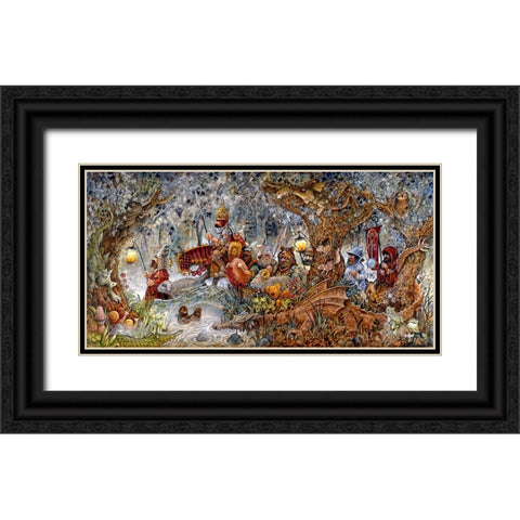 In Search Of Dragons Black Ornate Wood Framed Art Print with Double Matting by Bell, Bill