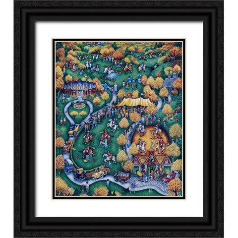 Horse Show Black Ornate Wood Framed Art Print with Double Matting by Bell, Bill