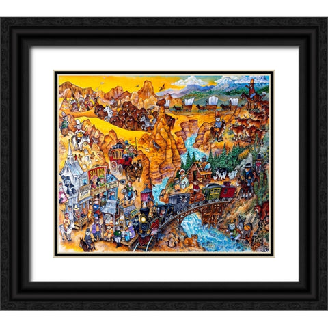 How The West Was Won Black Ornate Wood Framed Art Print with Double Matting by Bell, Bill