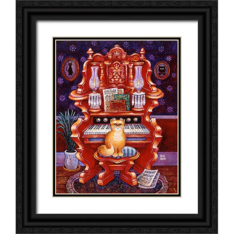 Malcolm W/ Organ Black Ornate Wood Framed Art Print with Double Matting by Bell, Bill