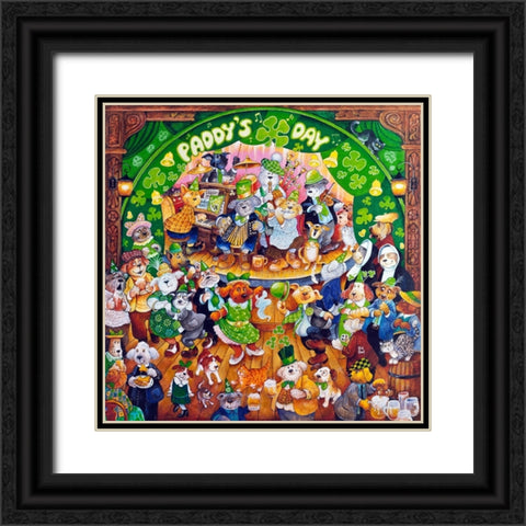 Paddys Day Black Ornate Wood Framed Art Print with Double Matting by Bell, Bill