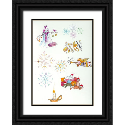 Remark 2 Black Ornate Wood Framed Art Print with Double Matting by Bell, Bill