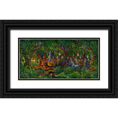 The Dragon Hunters Black Ornate Wood Framed Art Print with Double Matting by Bell, Bill