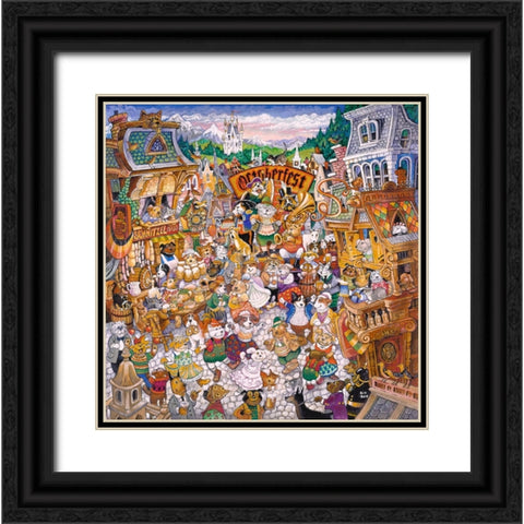 October Fest Black Ornate Wood Framed Art Print with Double Matting by Bell, Bill