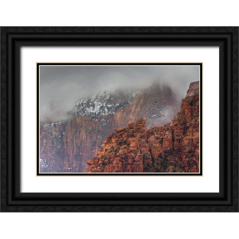 Behind The Veil Black Ornate Wood Framed Art Print with Double Matting by Sherrell, Bill