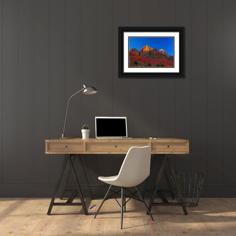 Peaks Of Glory Black Ornate Wood Framed Art Print with Double Matting by Sherrell, Bill